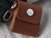 Thread & Maple Leather Stitch Markers Case Whiskey