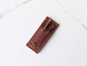 Thread & Maple Leather Tapestry Needle Holder